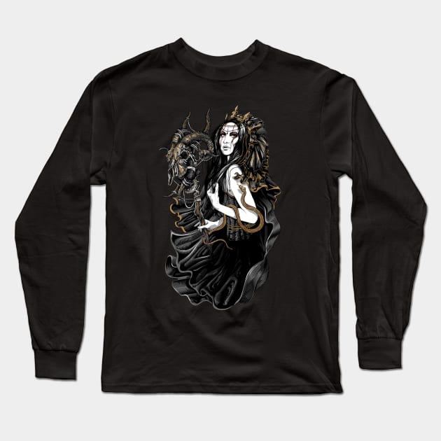 The Goddess Long Sleeve T-Shirt by DiegoSpezzoni